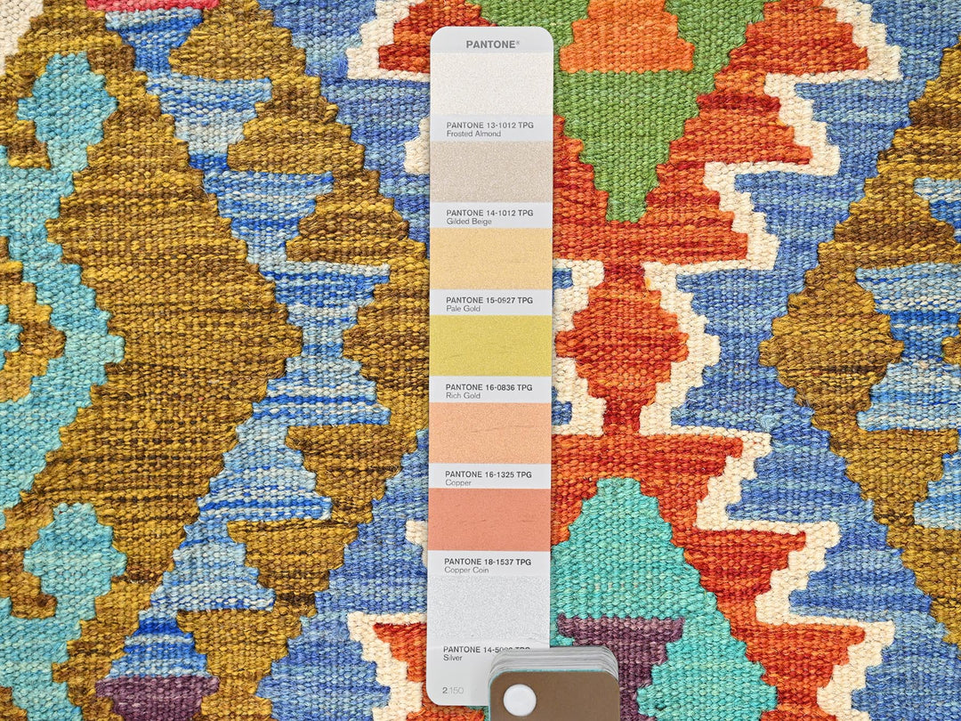 1'10" x 4'11" New Hand Woven Multicolored Wool Runner Oriental Rug - MOA1021935