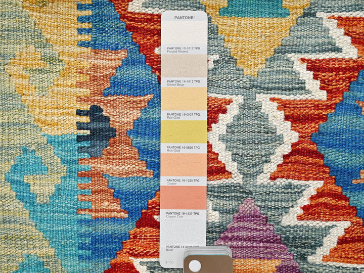 1'8" x 4'9" New Hand Woven Multicolored Wool Runner Oriental Rug - MOA1021937