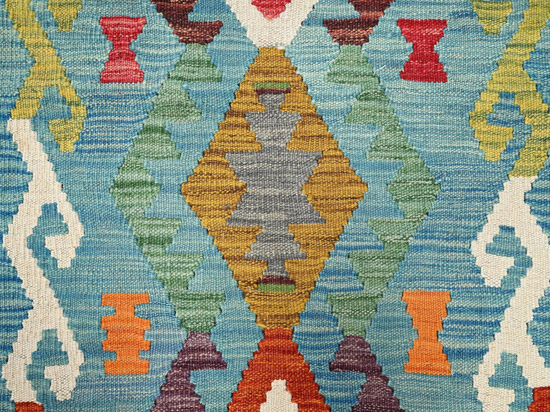 1'11" x 4'7" New Hand Woven Multicolored Wool Runner Oriental Rug - MOA1021942