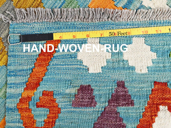 1'11" x 4'7" New Hand Woven Multicolored Wool Runner Oriental Rug - MOA1021942