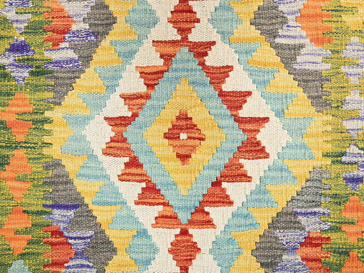 2'7" x 6'8" New Hand Woven Multicolored Wool Runner Oriental Rug - MOA1021946