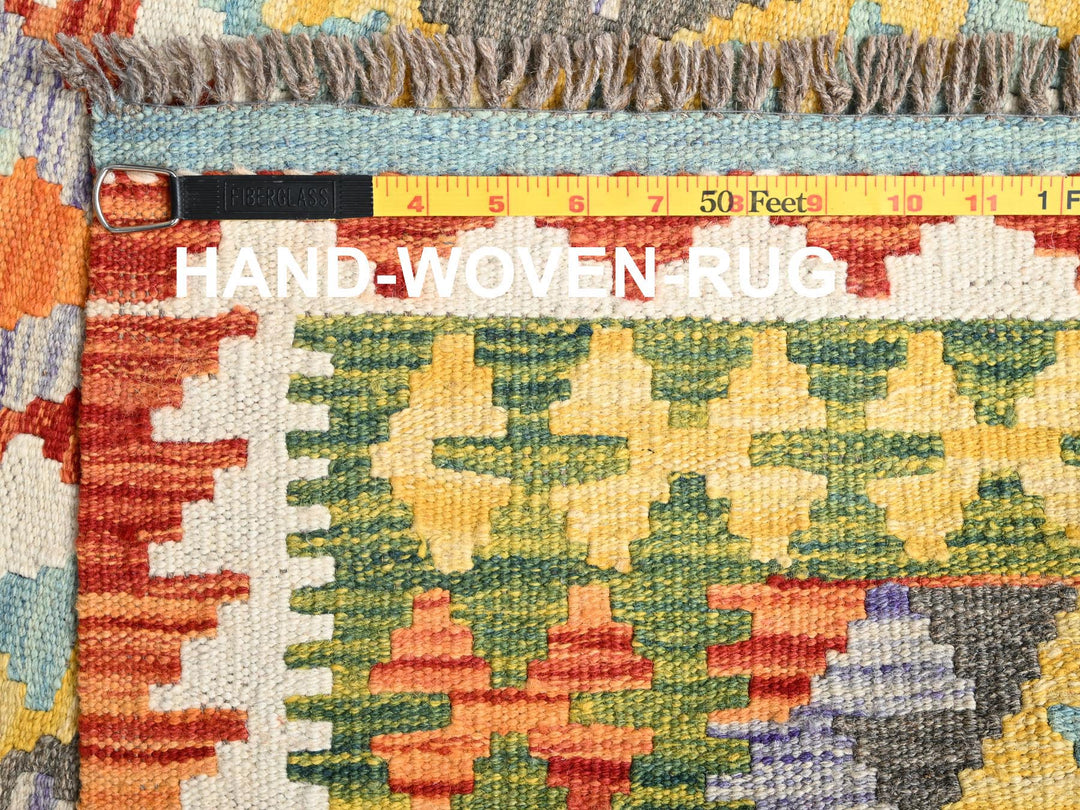 2'7" x 6'8" New Hand Woven Multicolored Wool Runner Oriental Rug - MOA1021946
