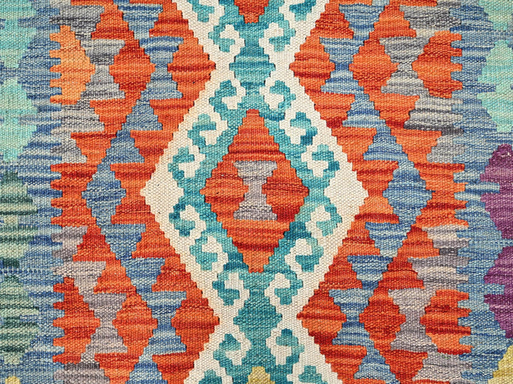 2'7" x 9'6" New Hand Woven Multicolored Wool Runner Oriental Rug - MOA1021950