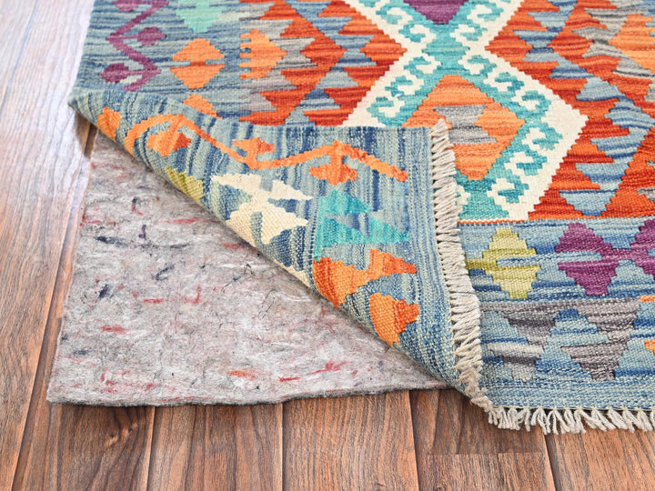 2'7" x 9'6" New Hand Woven Multicolored Wool Runner Oriental Rug - MOA1021950