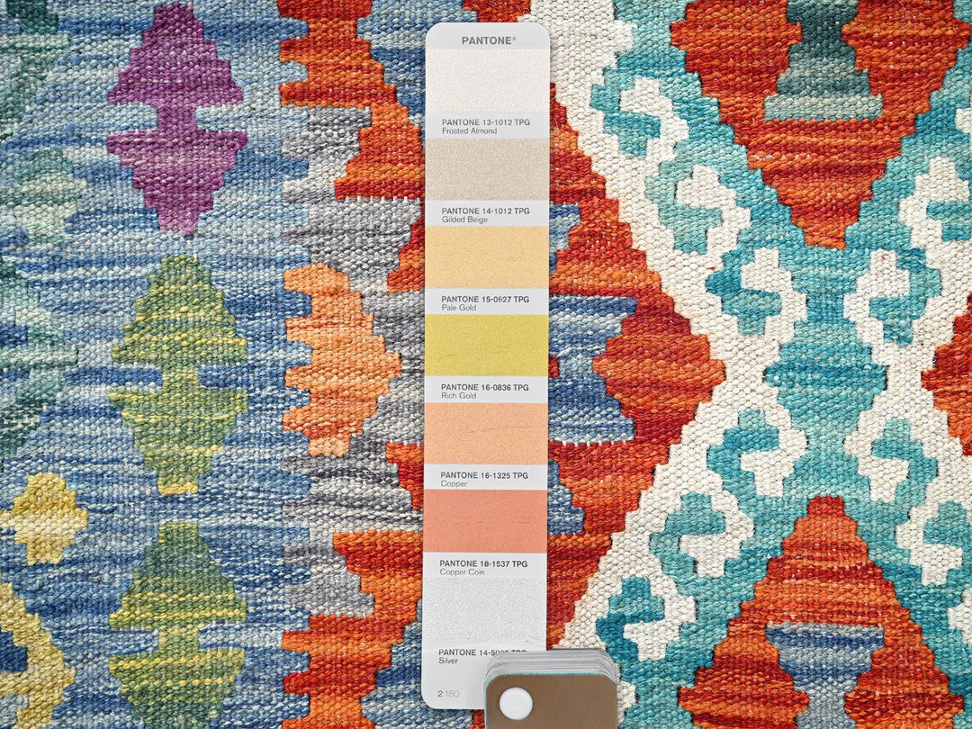 2'7" x 9'6" New Hand Woven Multicolored Wool Runner Oriental Rug - MOA1021950