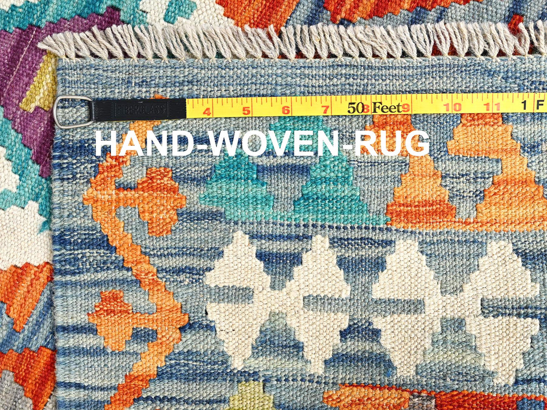 2'7" x 9'6" New Hand Woven Multicolored Wool Runner Oriental Rug - MOA1021950