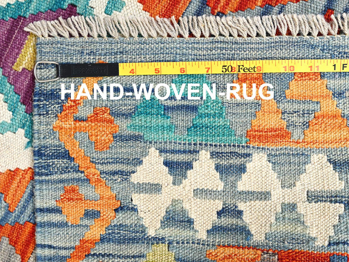 2'7" x 9'6" New Hand Woven Multicolored Wool Runner Oriental Rug - MOA1021950