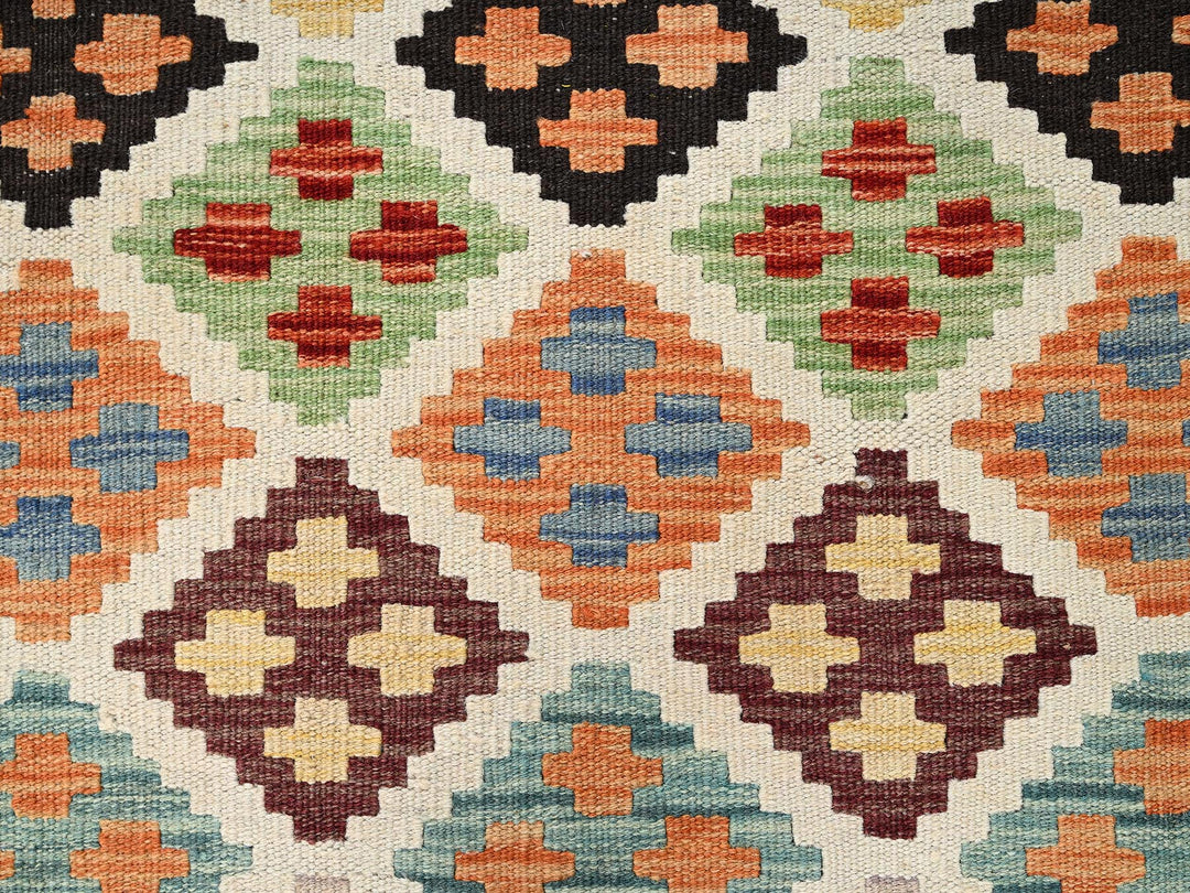 2'7" x 10'1" New Hand Woven Multicolored Wool Runner Oriental Rug - MOA1021951