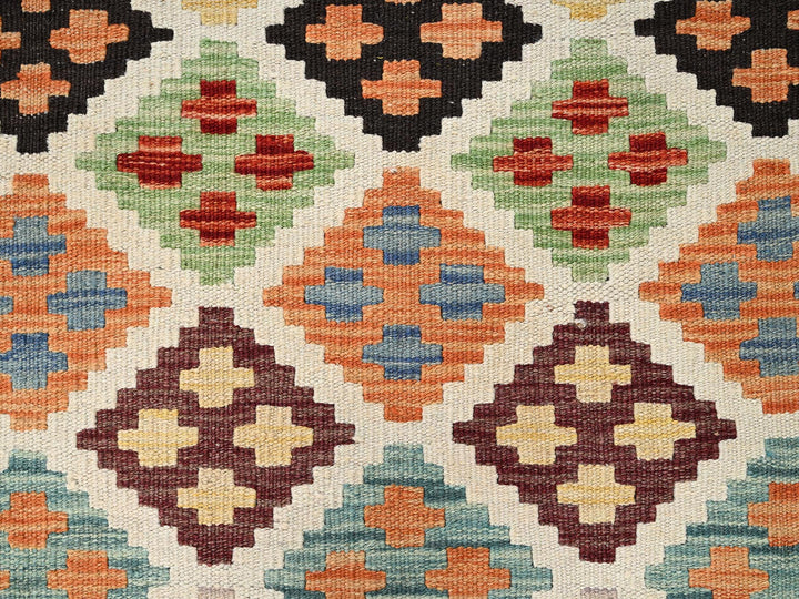 2'7" x 10'1" New Hand Woven Multicolored Wool Runner Oriental Rug - MOA1021951