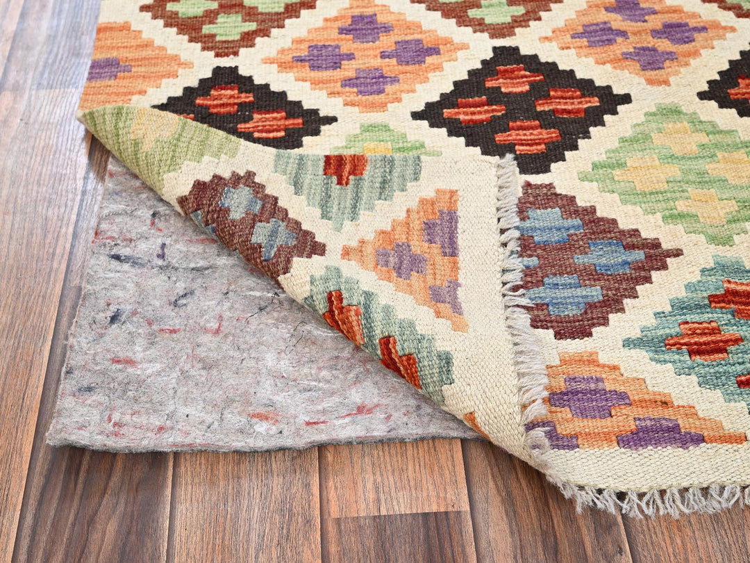 2'7" x 10'1" New Hand Woven Multicolored Wool Runner Oriental Rug - MOA1021951