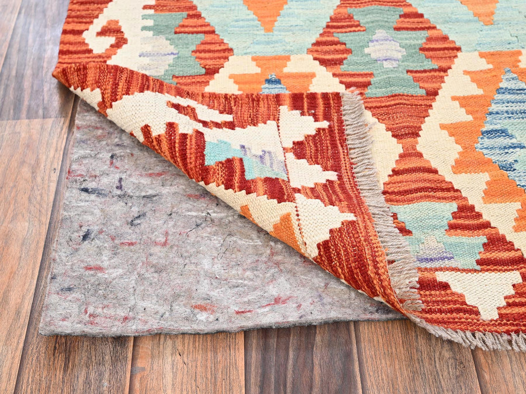 2'7" x 9'8" New Hand Woven Multicolored Wool Runner Oriental Rug - MOA1021953