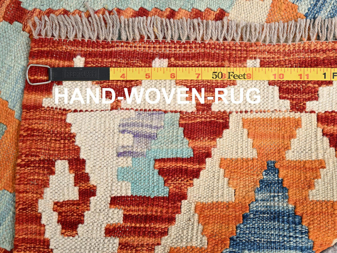 2'7" x 9'8" New Hand Woven Multicolored Wool Runner Oriental Rug - MOA1021953