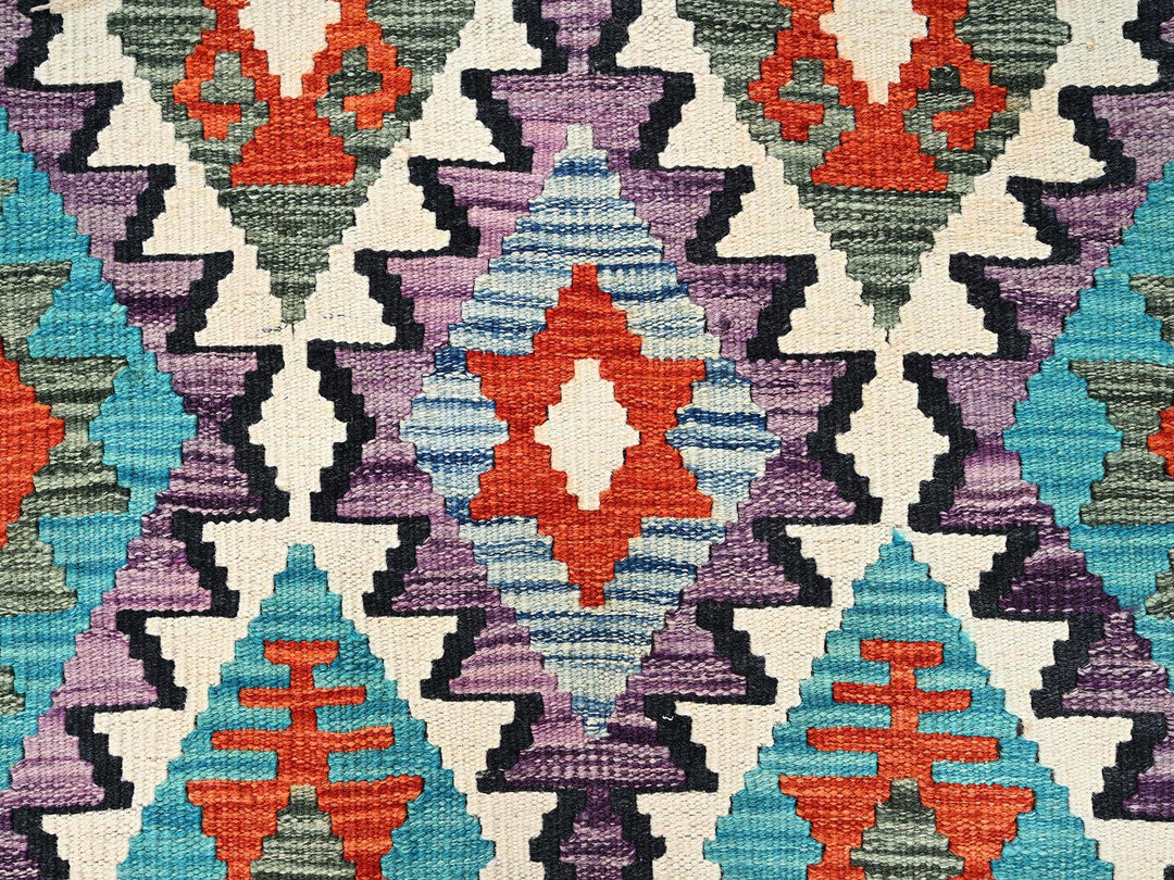 2'9" x 10'1" New Hand Woven Multicolored Wool Runner Oriental Rug - MOA1021954