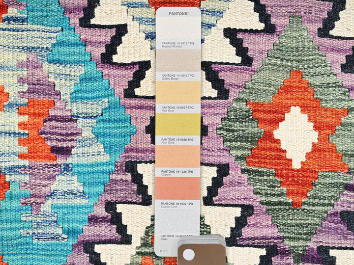 2'9" x 10'1" New Hand Woven Multicolored Wool Runner Oriental Rug - MOA1021954
