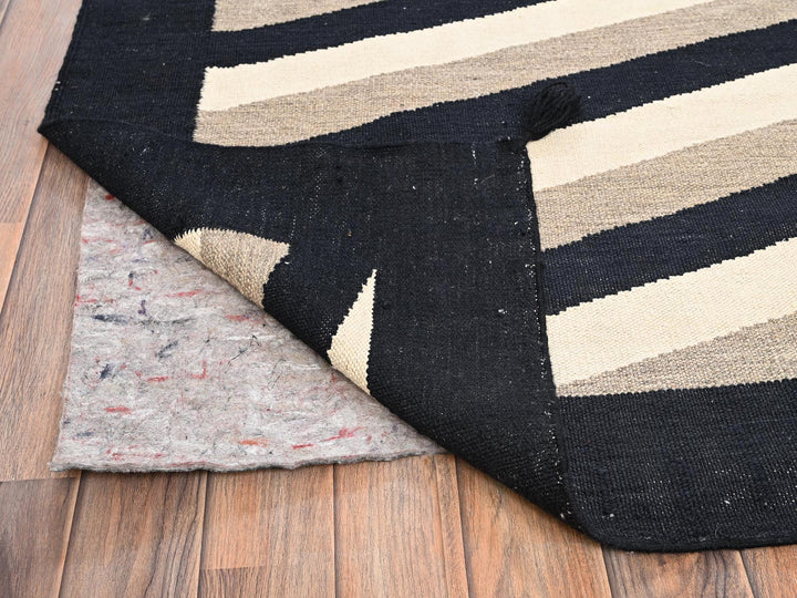 11'11" x 14'10" New Hand Woven Ivory Wool Rectangle Oriental Rug - MOA1021955