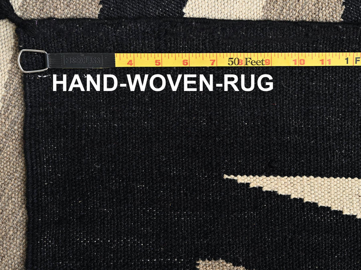 11'11" x 14'10" New Hand Woven Ivory Wool Rectangle Oriental Rug - MOA1021955