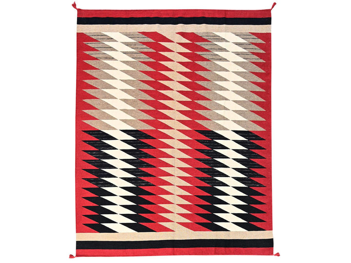 7'11" x 9'11" New Hand Woven Ivory Wool Rectangle Oriental Rug - MOA1021959