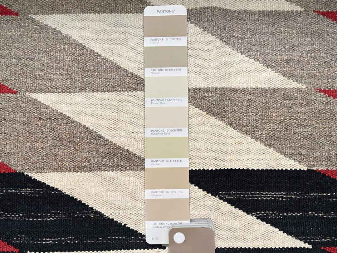 7'11" x 9'11" New Hand Woven Ivory Wool Rectangle Oriental Rug - MOA1021959