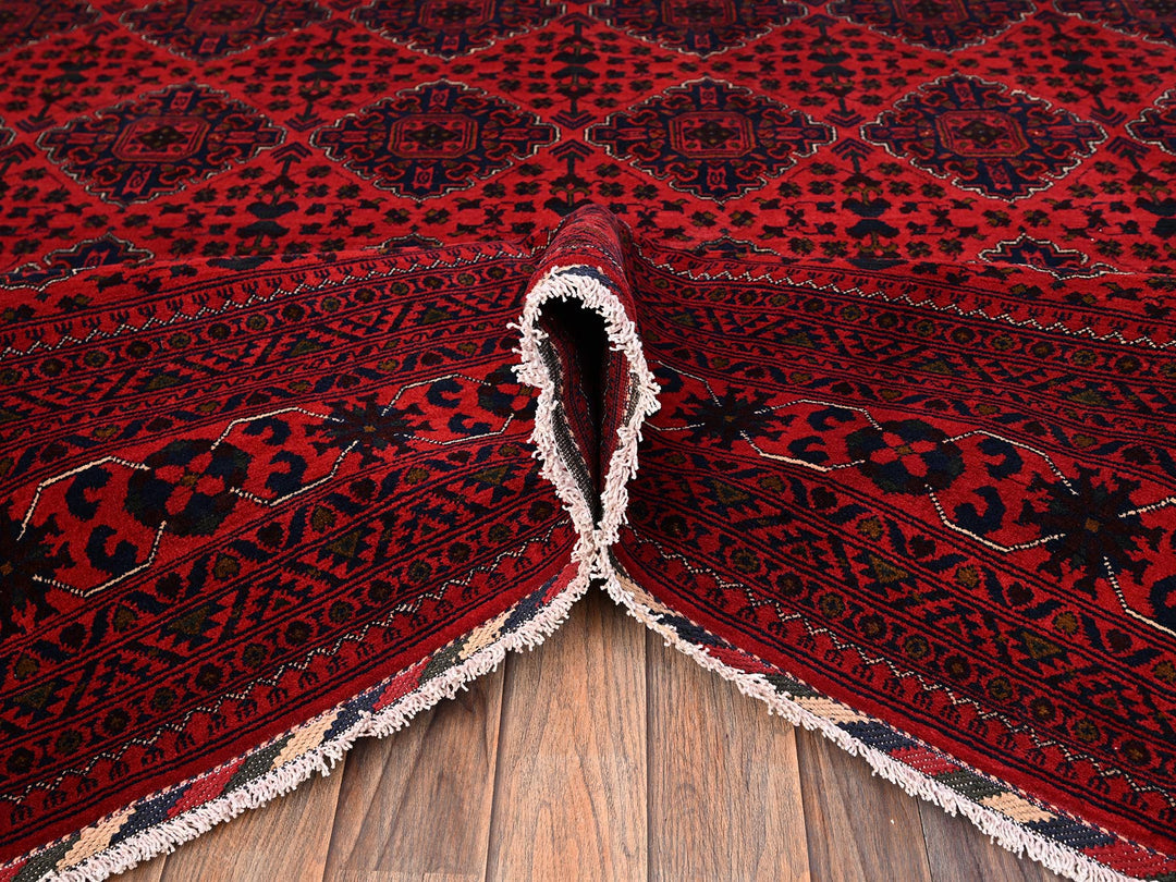 8'5" x 11'5" New Hand Knotted Red Wool Rectangle Oriental Rug - MOA1021968