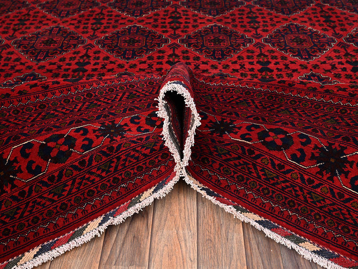 8'5" x 11'5" New Hand Knotted Red Wool Rectangle Oriental Rug - MOA1021968