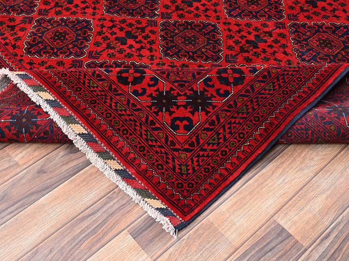 8'5" x 11'5" New Hand Knotted Red Wool Rectangle Oriental Rug - MOA1021968