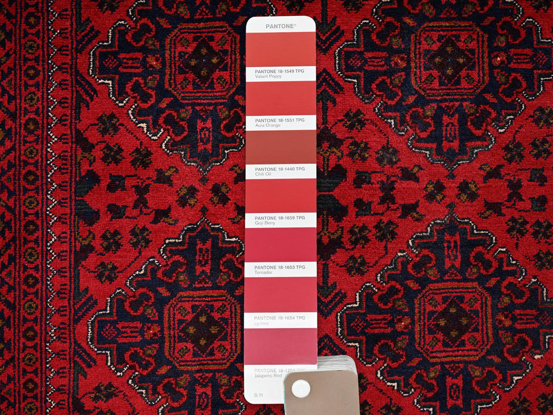 8'5" x 11'5" New Hand Knotted Red Wool Rectangle Oriental Rug - MOA1021968