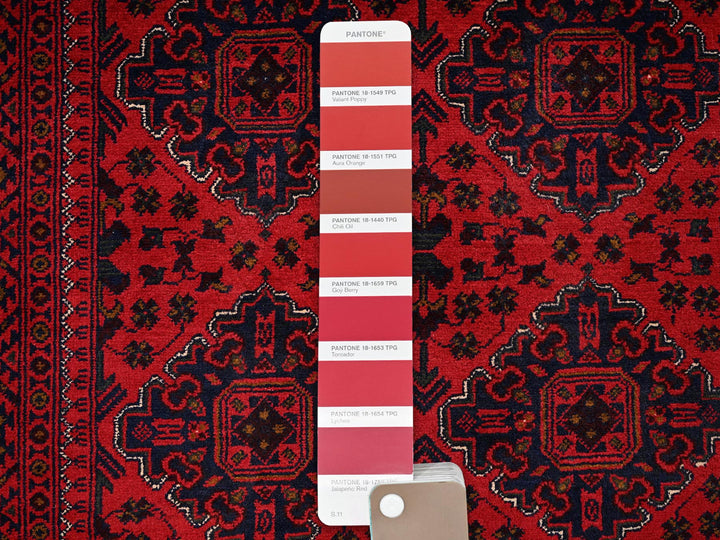 8'5" x 11'5" New Hand Knotted Red Wool Rectangle Oriental Rug - MOA1021968