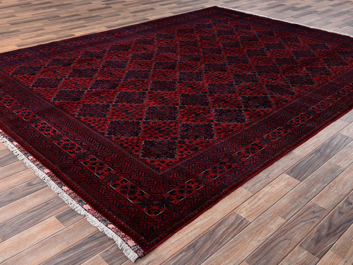 8'5" x 11'2" New Hand Knotted Red Wool Rectangle Oriental Rug - MOA1021970