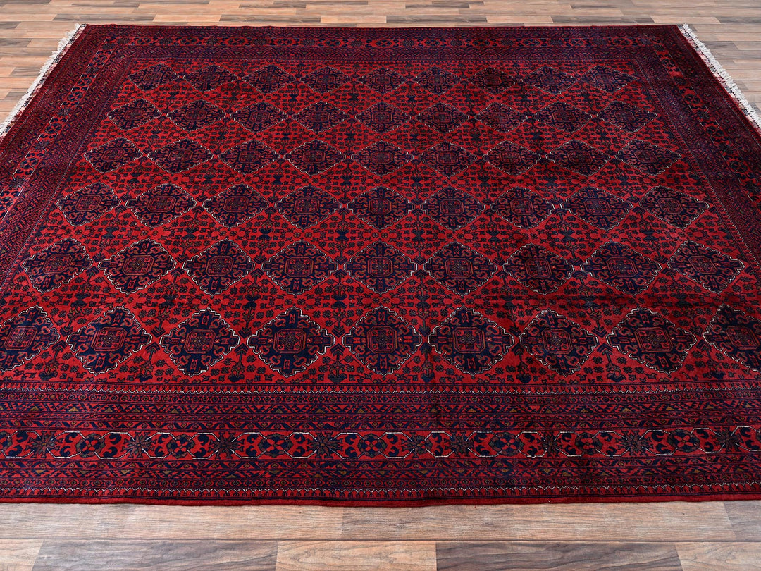 8'5" x 11'2" New Hand Knotted Red Wool Rectangle Oriental Rug - MOA1021970