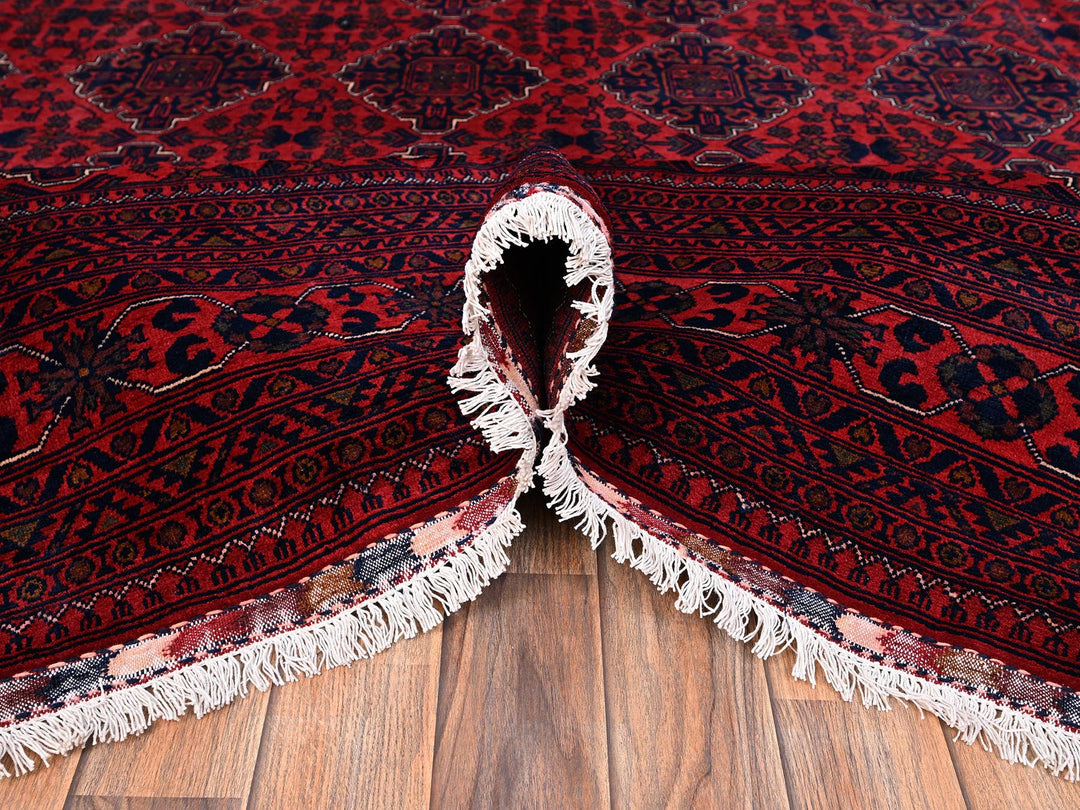 8'5" x 11'2" New Hand Knotted Red Wool Rectangle Oriental Rug - MOA1021970