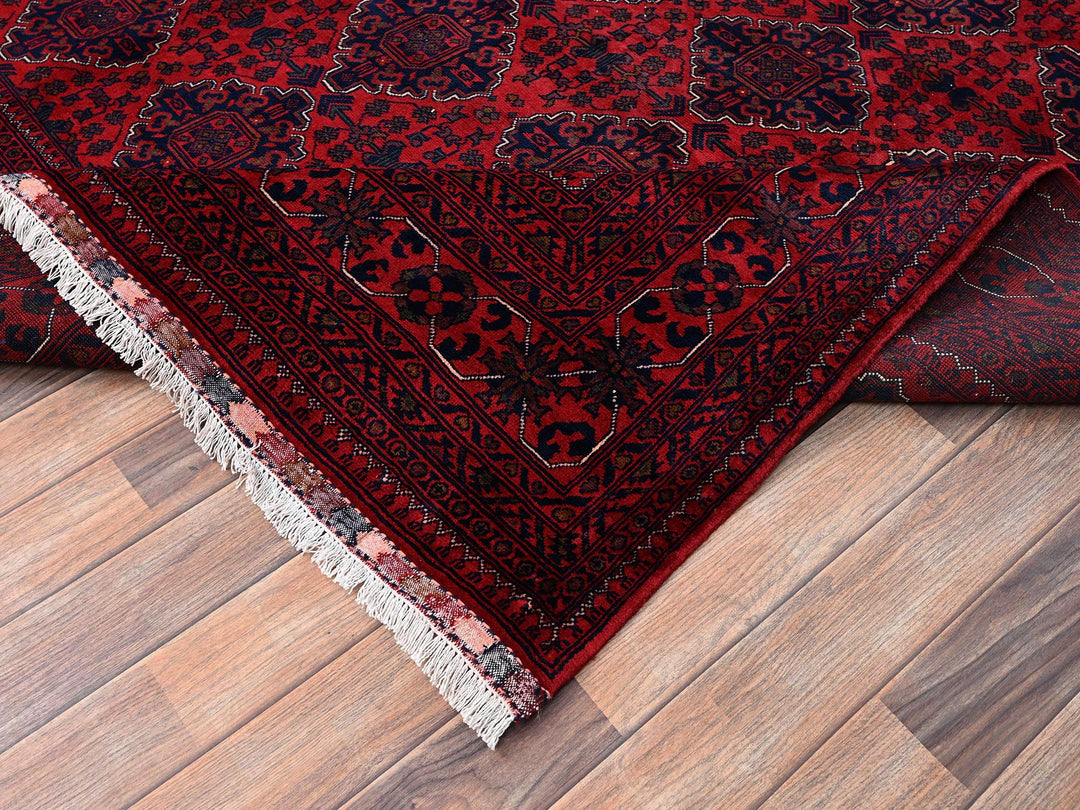 8'5" x 11'2" New Hand Knotted Red Wool Rectangle Oriental Rug - MOA1021970