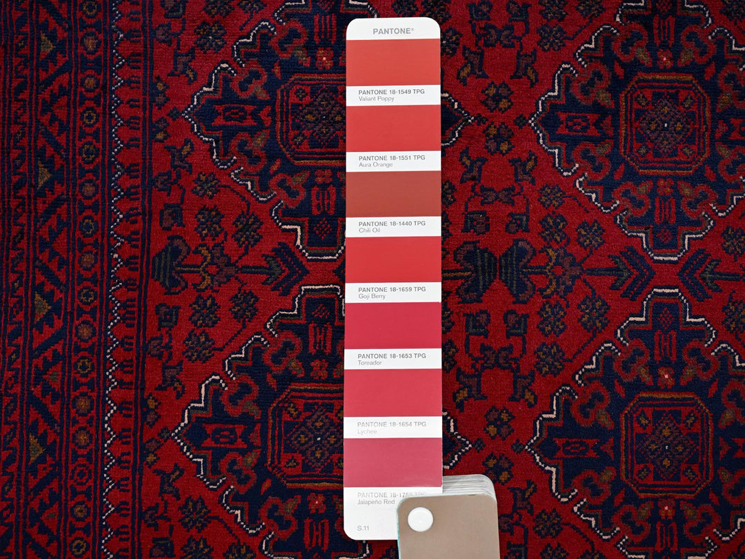 8'5" x 11'2" New Hand Knotted Red Wool Rectangle Oriental Rug - MOA1021970