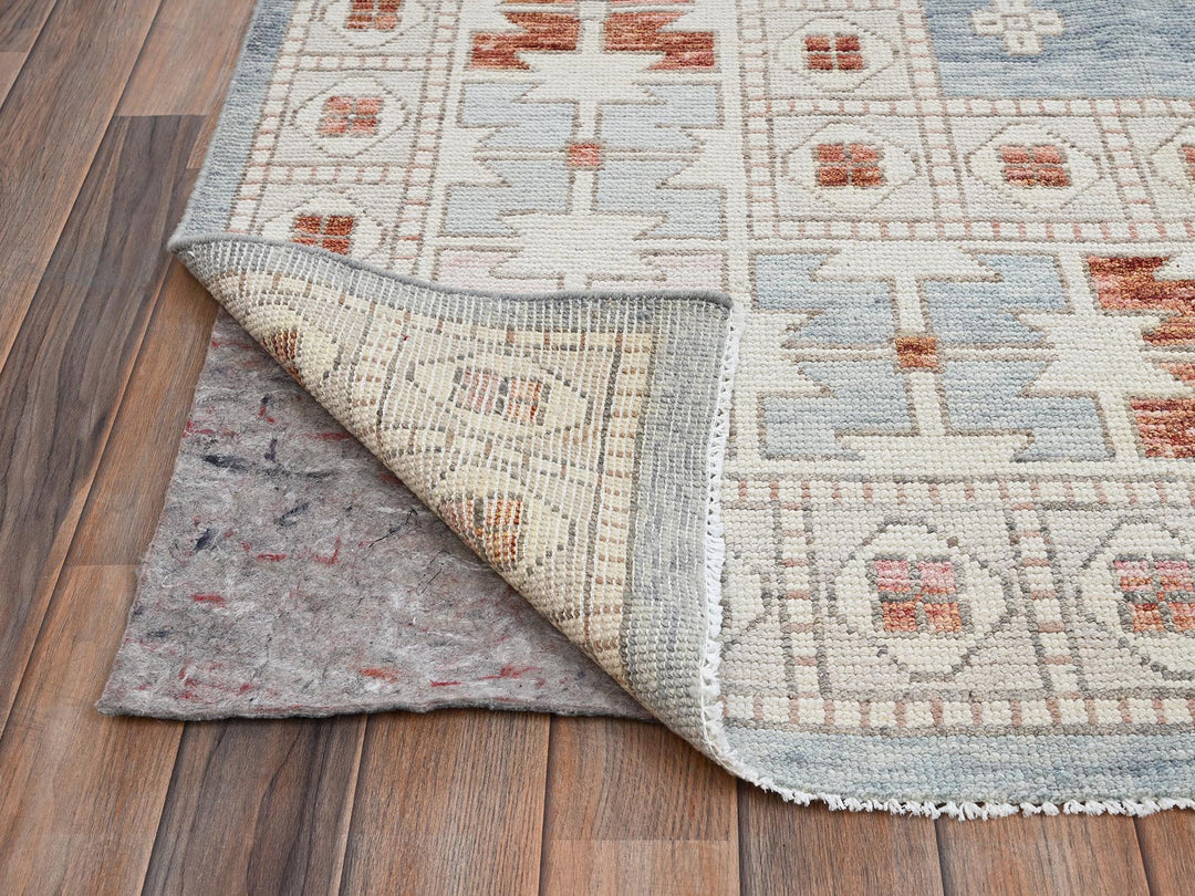 9'10" x 13'5" New Hand Knotted Pink Wool Rectangle Oriental Rug - MOA1021972