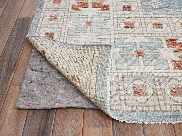 9'10" x 13'5" New Hand Knotted Pink Wool Rectangle Oriental Rug - MOA1021972