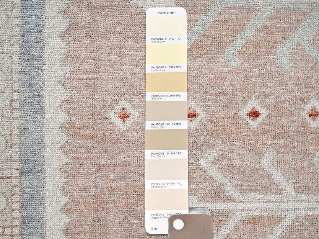 9'10" x 13'5" New Hand Knotted Pink Wool Rectangle Oriental Rug - MOA1021972