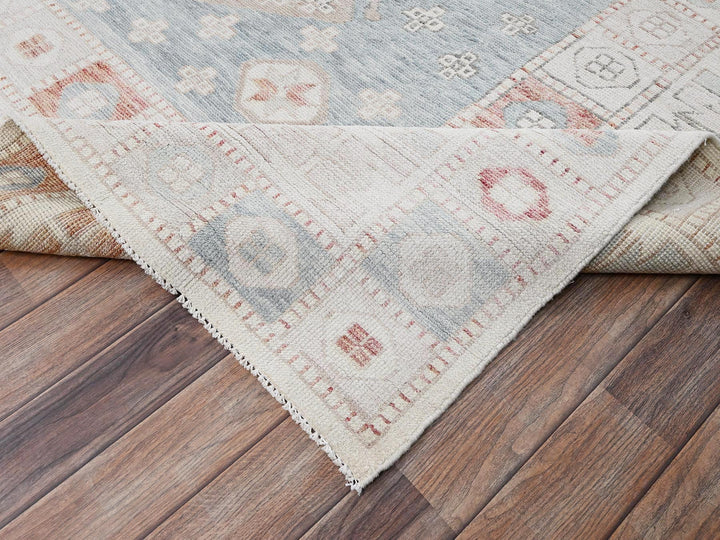 8'10" x 10'10" New Hand Knotted Pink Wool Rectangle Oriental Rug - MOA1021974