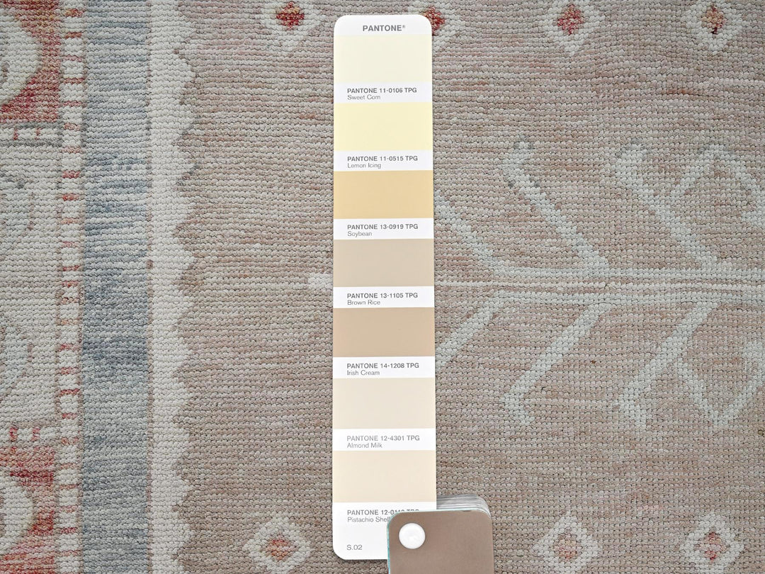 8'10" x 10'10" New Hand Knotted Pink Wool Rectangle Oriental Rug - MOA1021974