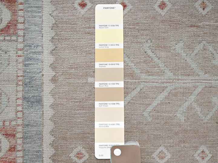 8'10" x 10'10" New Hand Knotted Pink Wool Rectangle Oriental Rug - MOA1021974