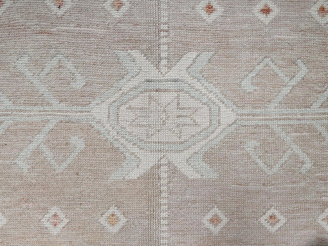 8'10" x 10'10" New Hand Knotted Pink Wool Rectangle Oriental Rug - MOA1021974
