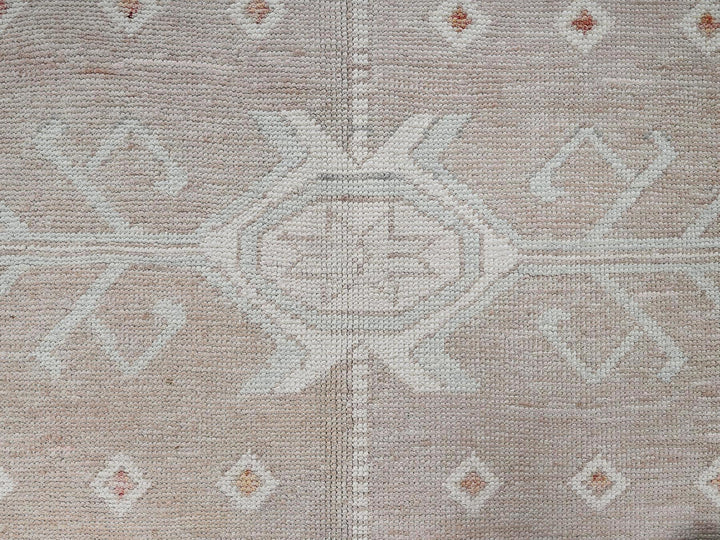 8'10" x 10'10" New Hand Knotted Pink Wool Rectangle Oriental Rug - MOA1021974