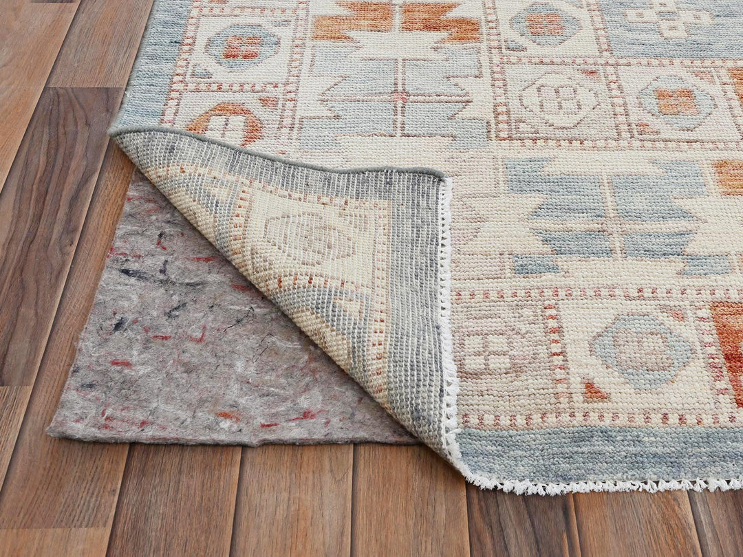 11'7" x 14'9" New Hand Knotted Pink Wool Rectangle Oriental Rug - MOA1021976