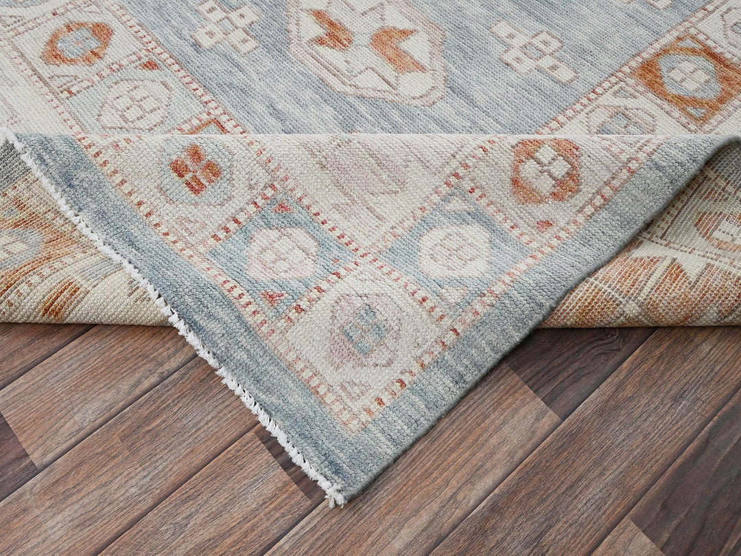 11'7" x 14'9" New Hand Knotted Pink Wool Rectangle Oriental Rug - MOA1021976