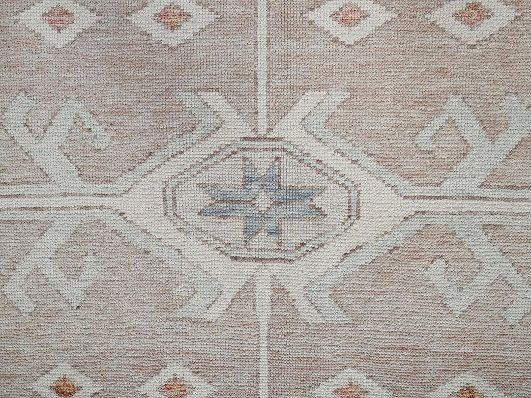 11'7" x 14'9" New Hand Knotted Pink Wool Rectangle Oriental Rug - MOA1021976