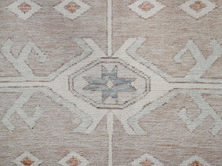 11'7" x 14'9" New Hand Knotted Pink Wool Rectangle Oriental Rug - MOA1021976