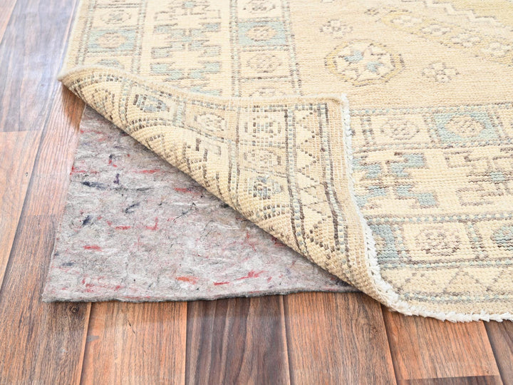 4'10" x 6'10" New Hand Knotted Beige Wool Rectangle Oriental Rug - MOA1021978