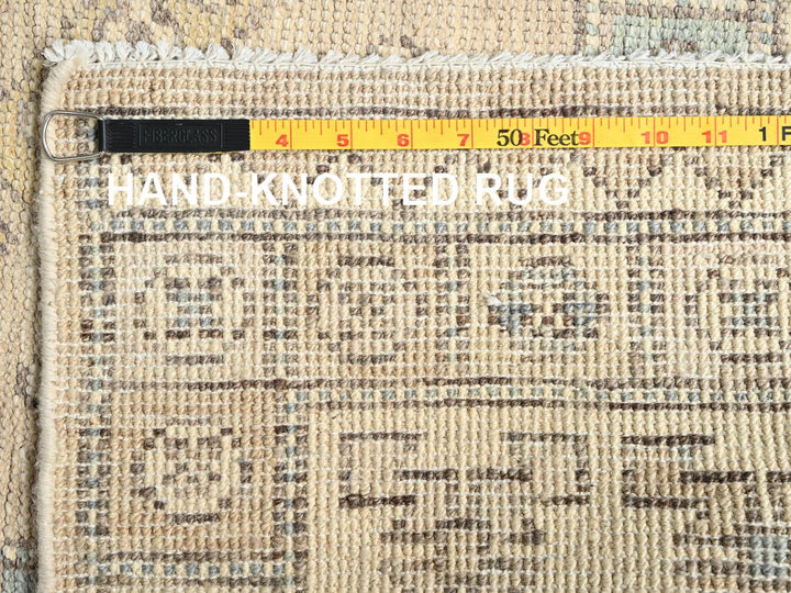 4'10" x 6'10" New Hand Knotted Beige Wool Rectangle Oriental Rug - MOA1021978