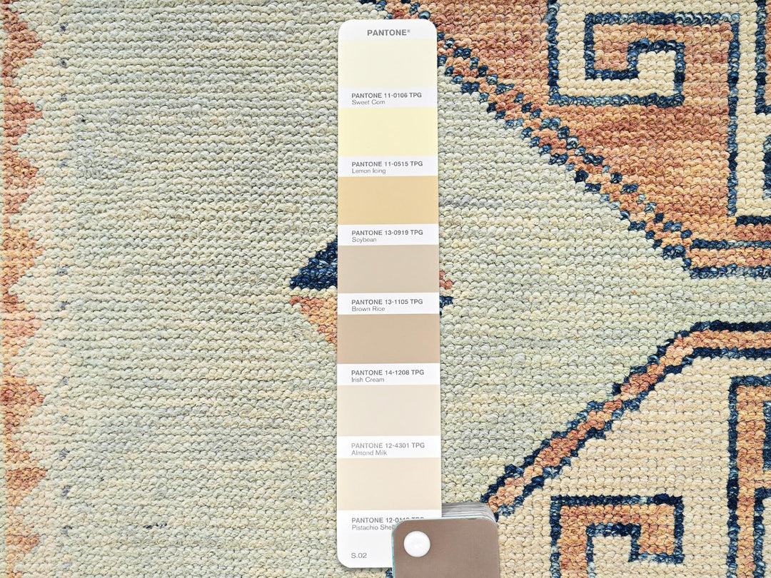 4'11" x 6'9" New Hand Knotted Blue Wool Rectangle Oriental Rug - MOA1021979