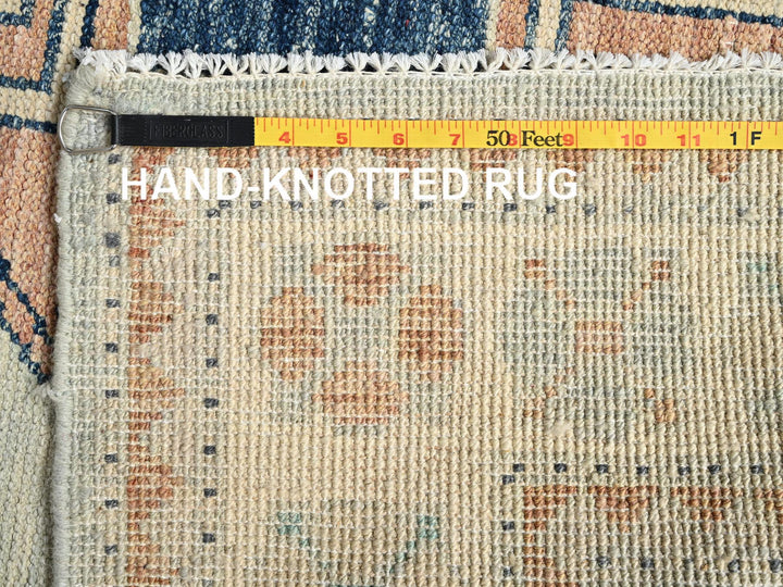 4'11" x 6'9" New Hand Knotted Blue Wool Rectangle Oriental Rug - MOA1021979