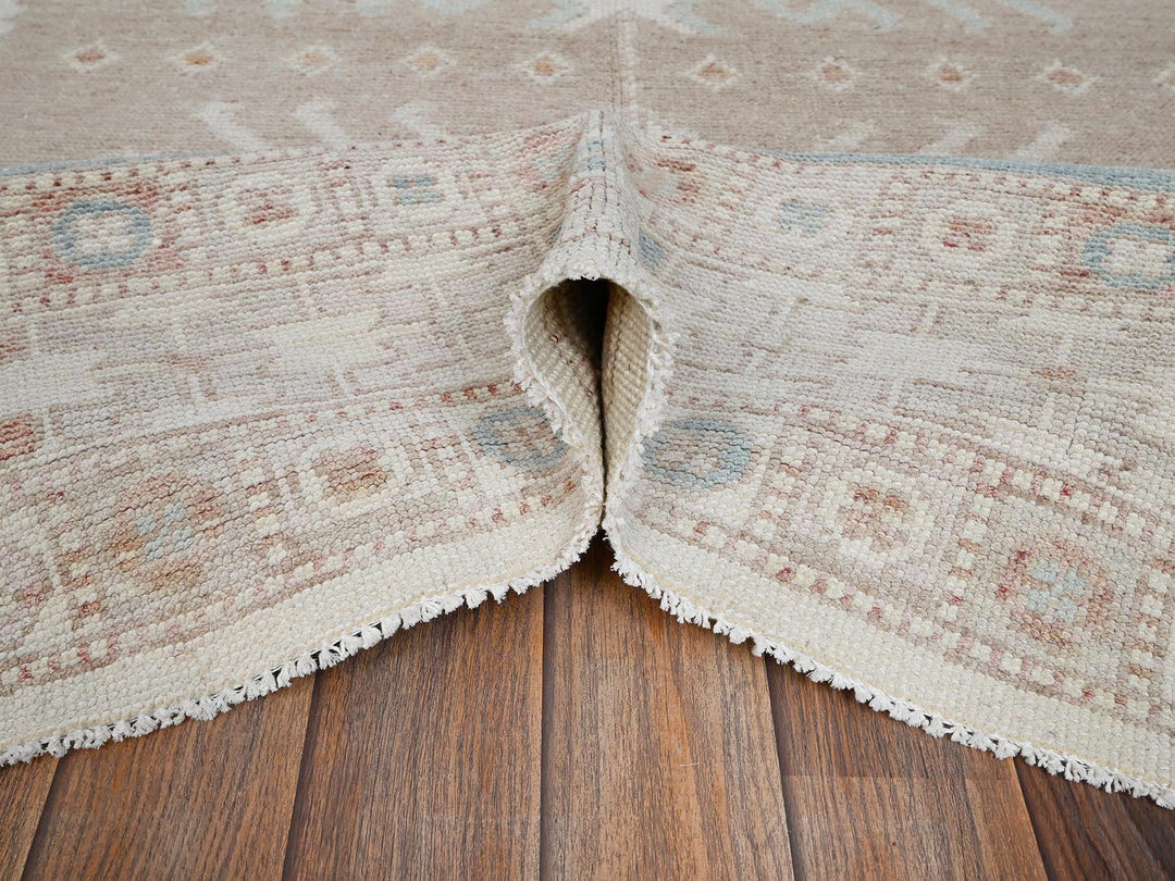 5'10" x 8'6" New Hand Knotted Pink Wool Rectangle Oriental Rug - MOA1021980