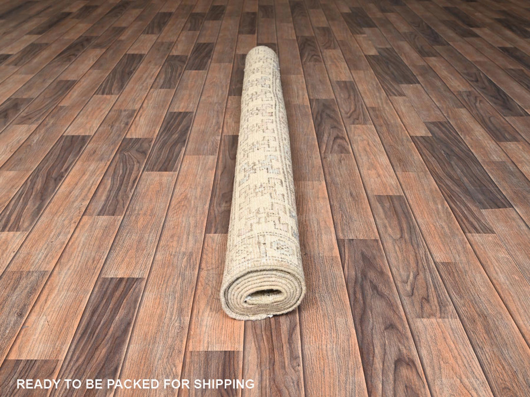 4'10" x 6'10" New Hand Knotted Brown Wool Rectangle Oriental Rug - MOA1021981